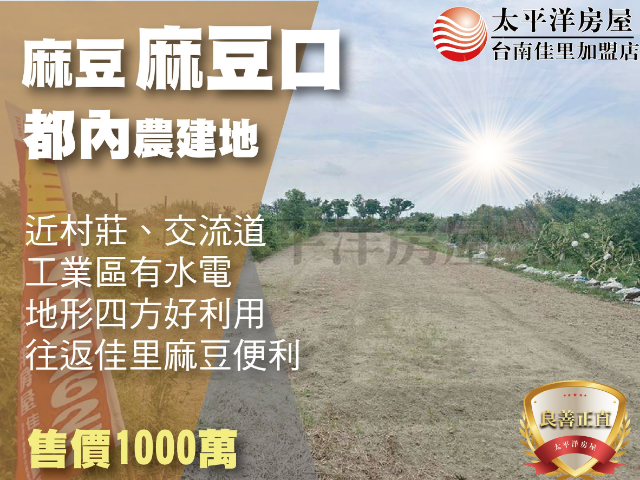麻豆口都內農建地,台南市麻豆區麻安段
